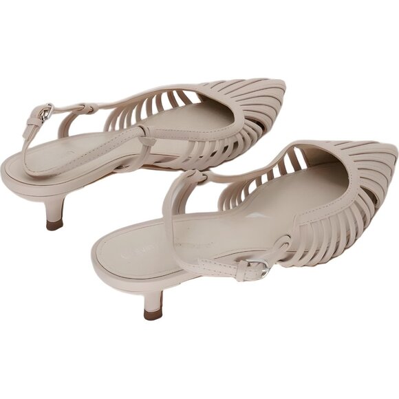 Calvin Klein Movella Slingback Kitten Heel Pumps Light Natural Nude US 9M - Picture 3 of 6